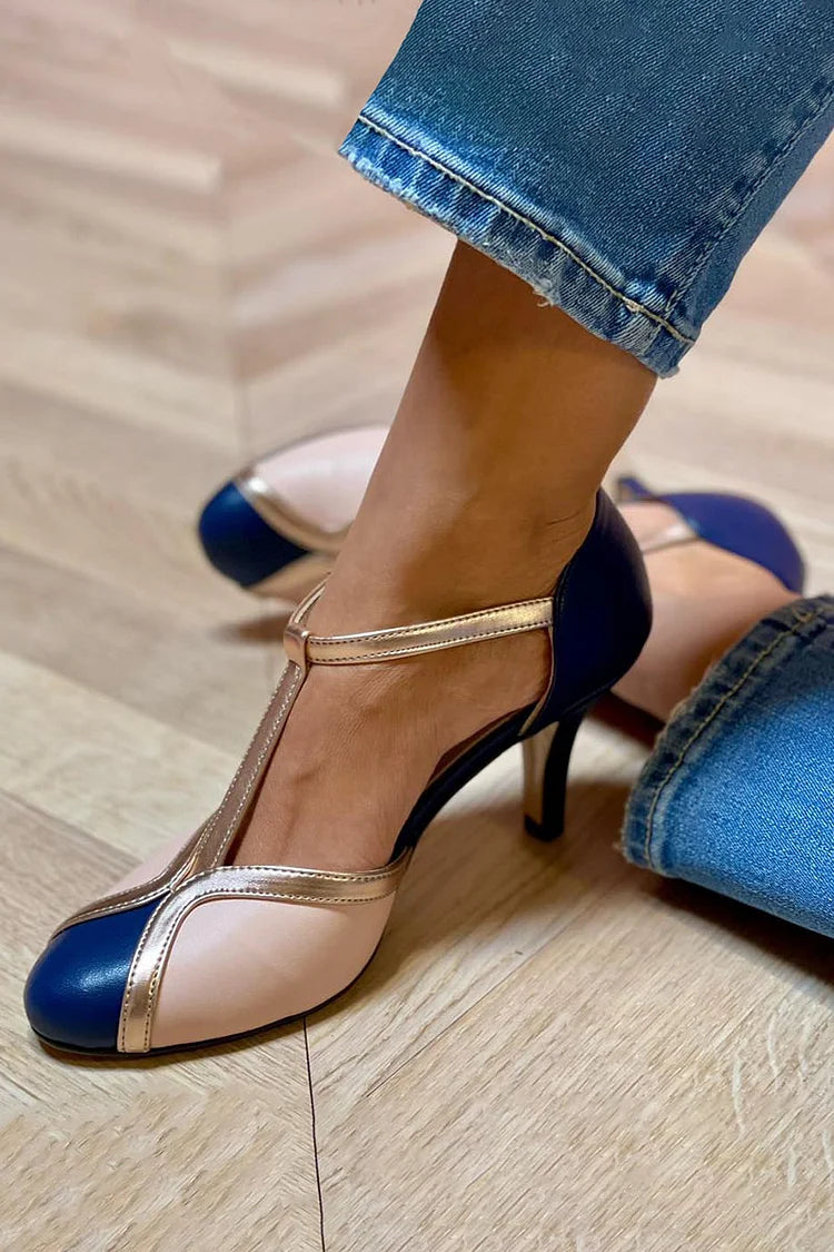 Adelheid – Vintage T-strap vysoké podpatky s nadčasovou elegancí