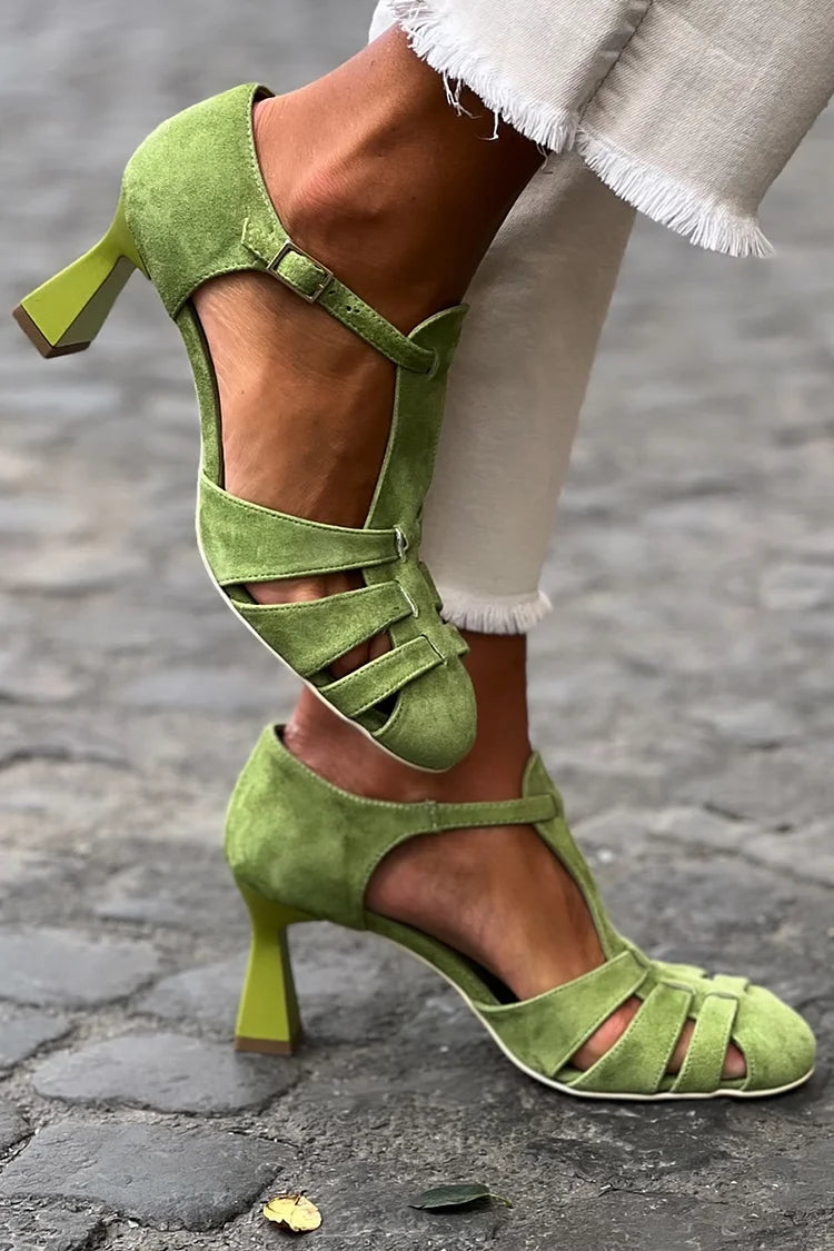 Clara – Elegantní Střední Podpatková Sandál