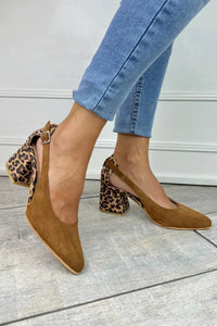 Hannelore – Leopardí vzor Slingback na vysokém podpatku