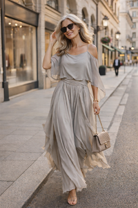 Helene – Drapé Elegantní Společenské Šaty