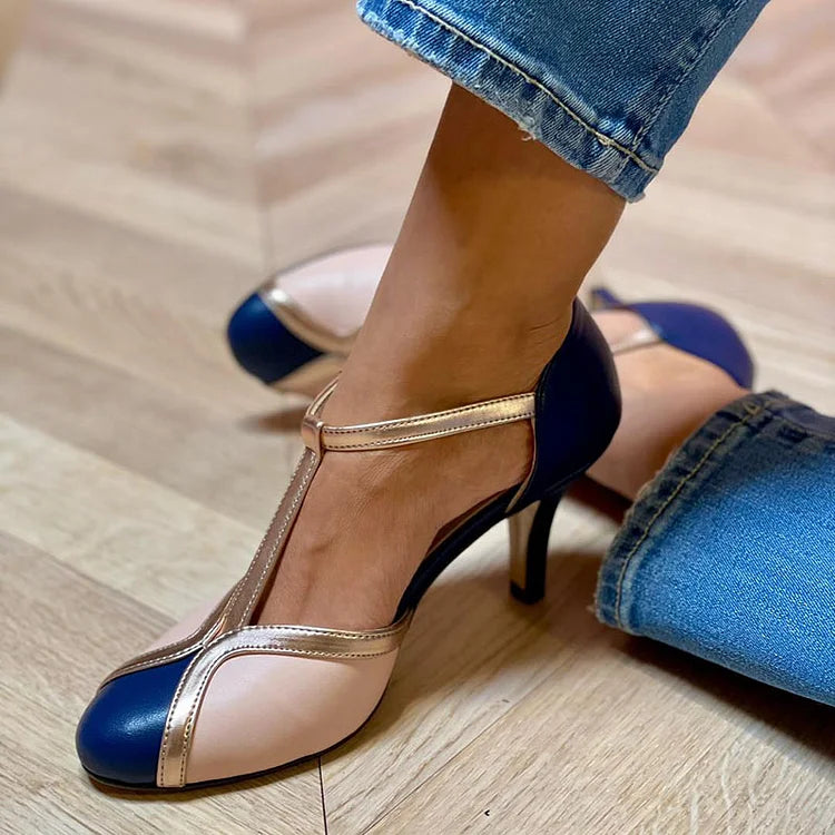 Adelheid – Vintage T-strap vysoké podpatky s nadčasovou elegancí