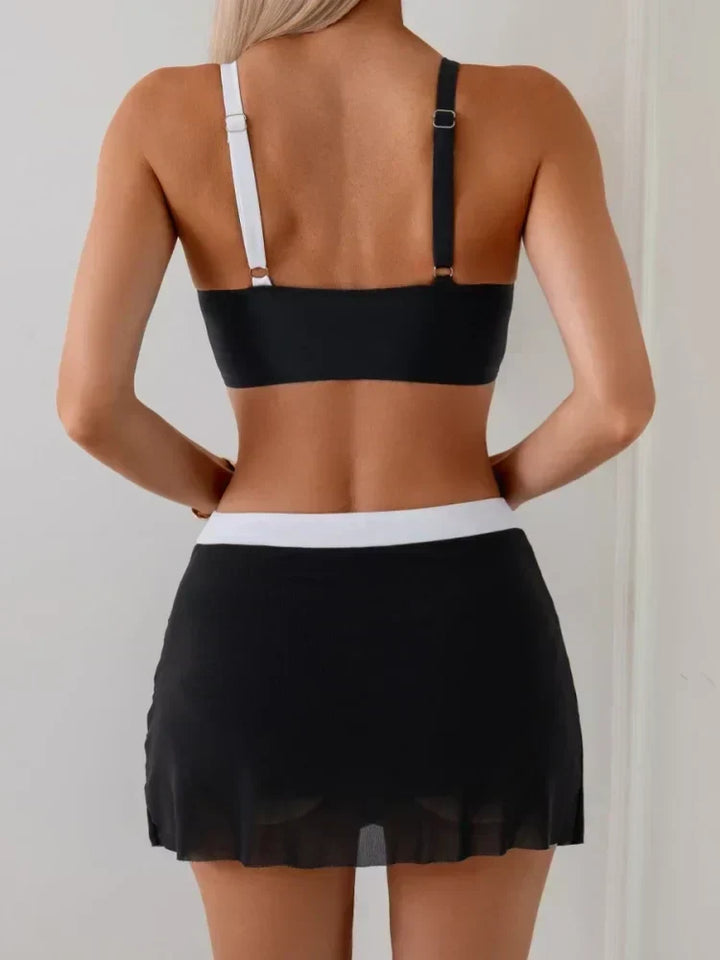 Vivian - Dvoudílný bikinový set s plavkovou sukňou