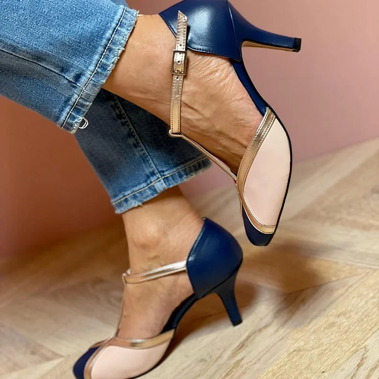 Adelheid – Vintage T-strap vysoké podpatky s nadčasovou elegancí