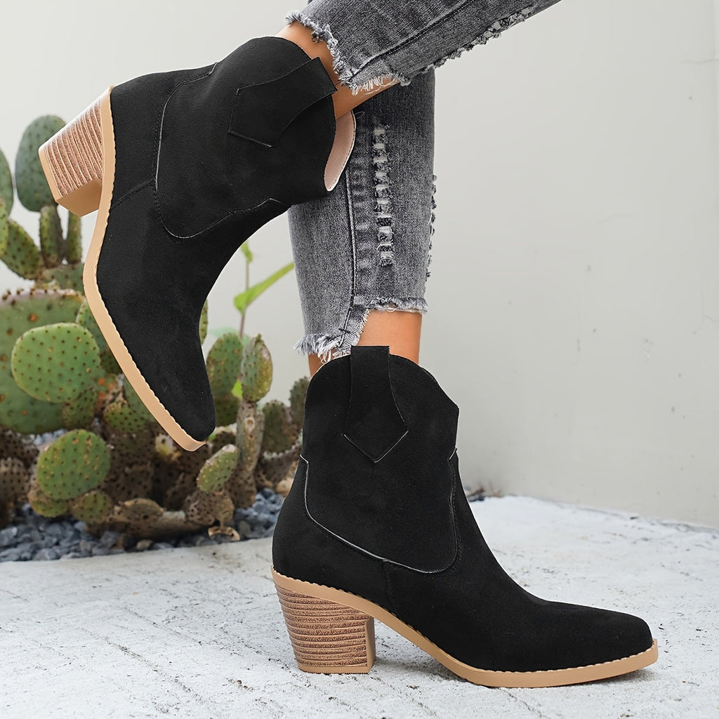 Larissa - Magas sarkú, slip-on kotníková obuv
