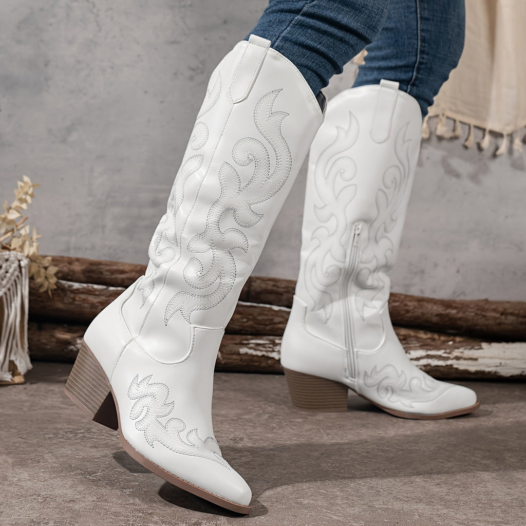 Sharina - Retro cowboy boty na slip-on