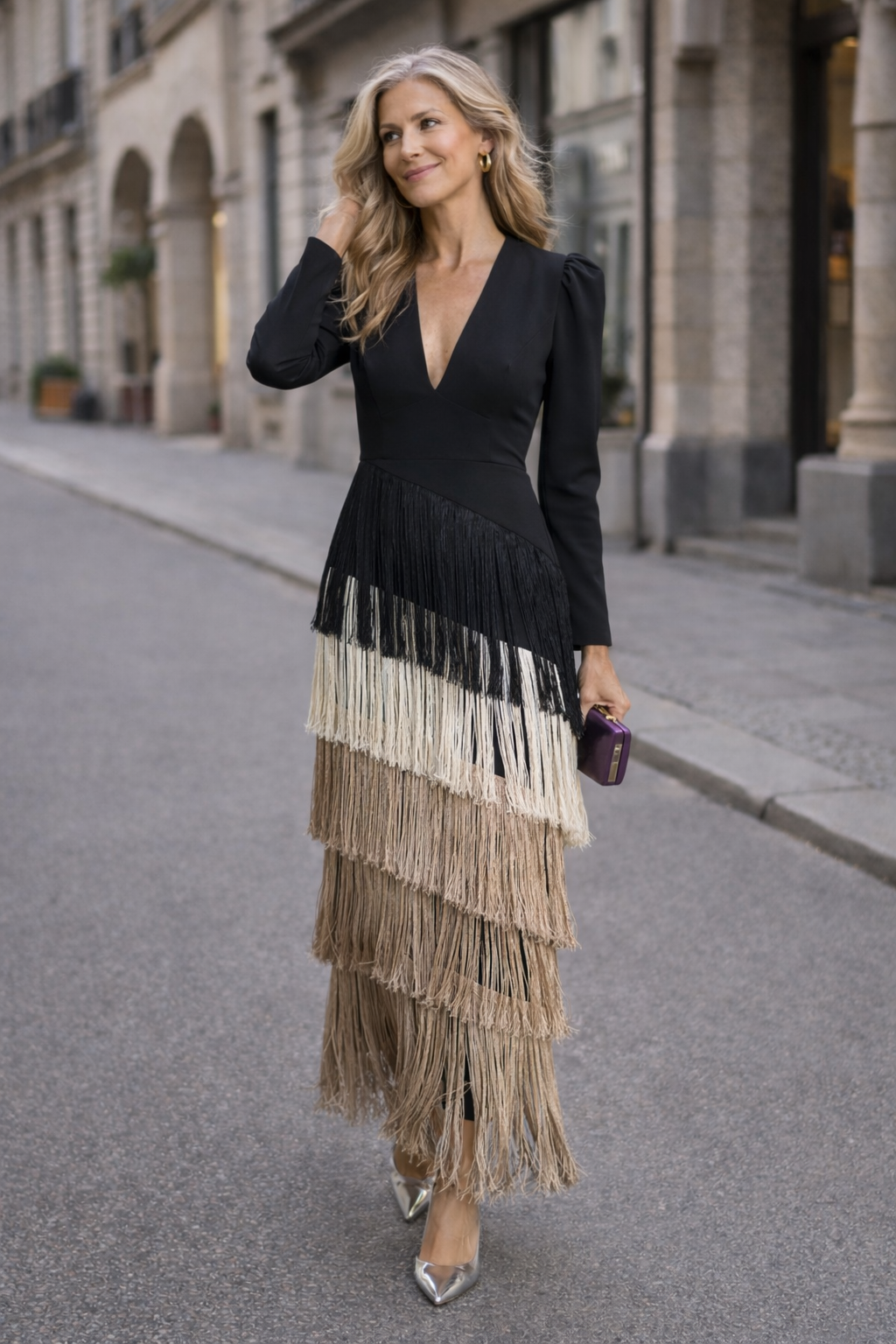 Ida – Elegantní Večerní Šaty s Vrstvením