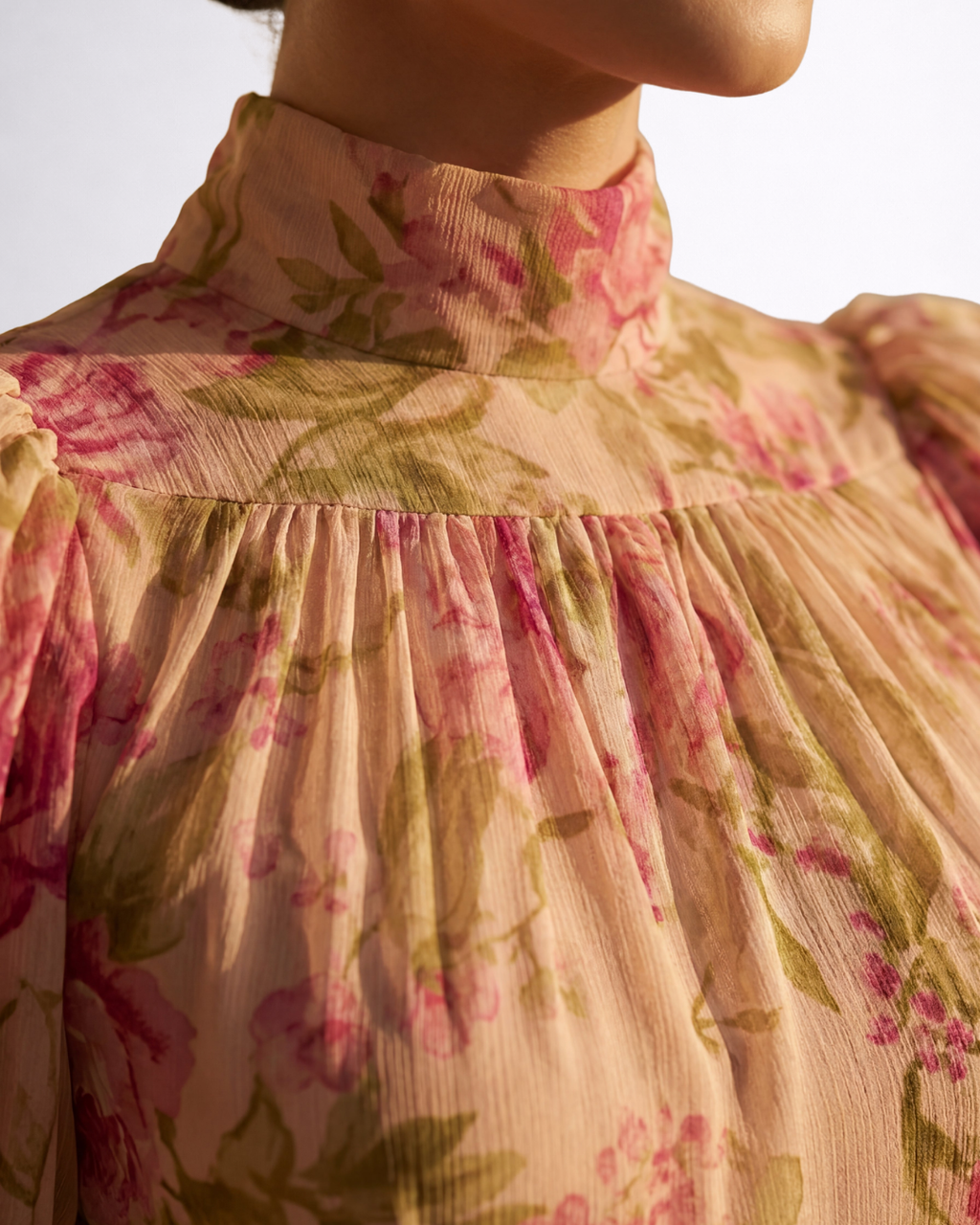 Dorina | Květinové Dlouhé Chiffon Šaty