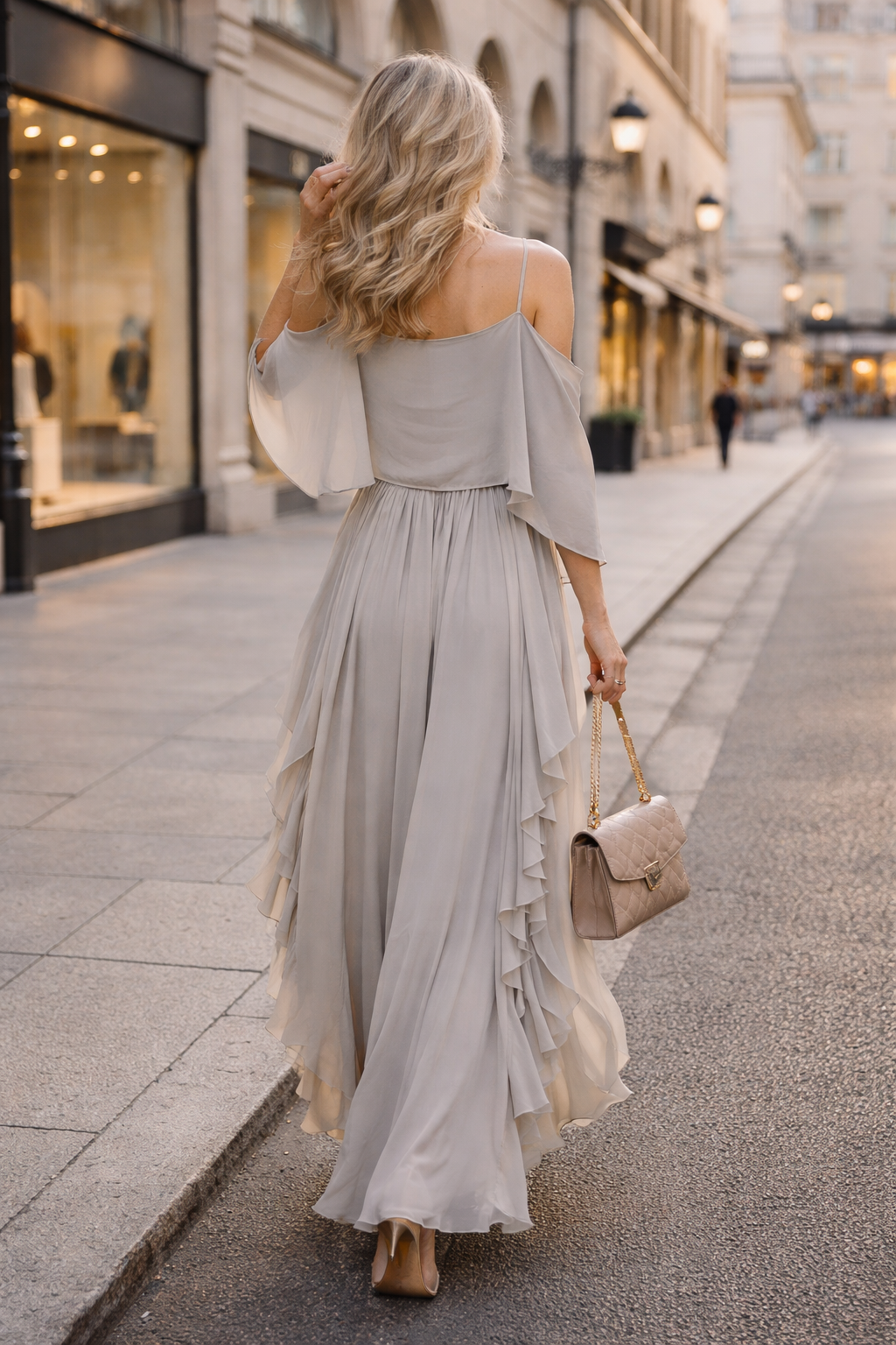 Helene – Drapé Elegantní Společenské Šaty