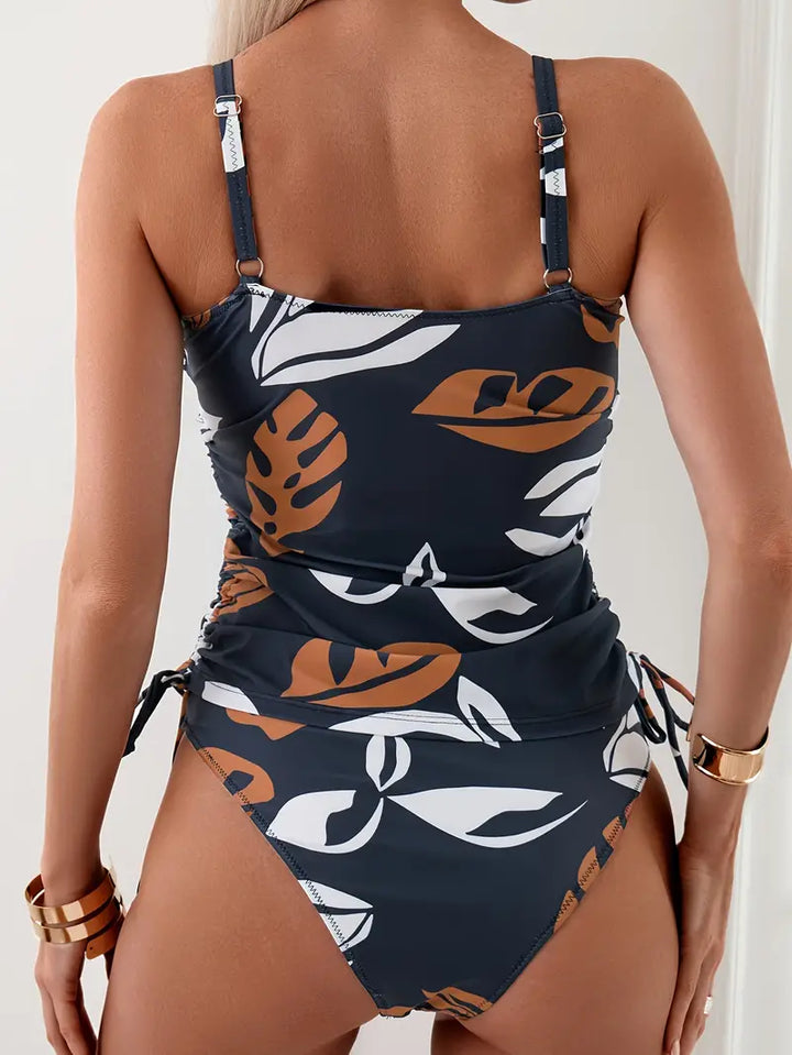 Isla - Tankini set s tropickým listovým vzorem