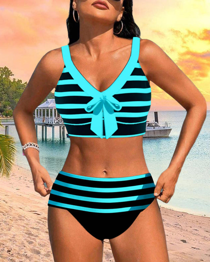 Calya | Pruhovaný Vysoký Pas Bikini