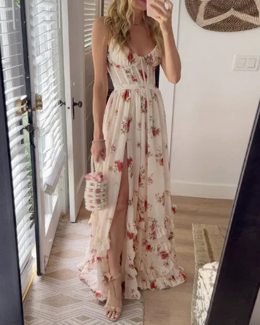 Chiara Romantická Květinová Šaty