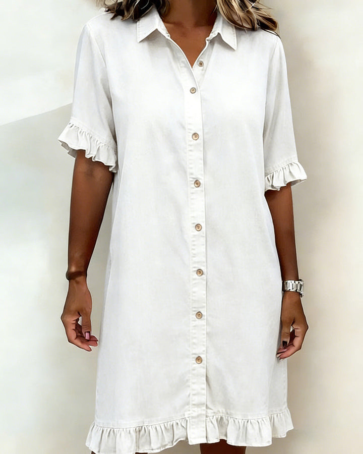Léna | Pohodlné Džínové Šaty s Výhodnými Záhyby