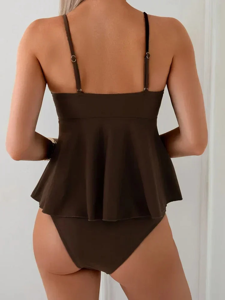 Coco - Peplum tankini set, který zakrývá břicho