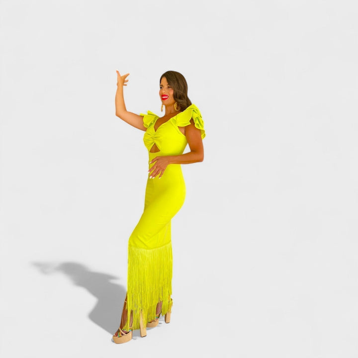 Lúcia - Neon flamenco šaty