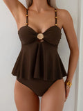 Coco - Peplum tankini set, který zakrývá břicho