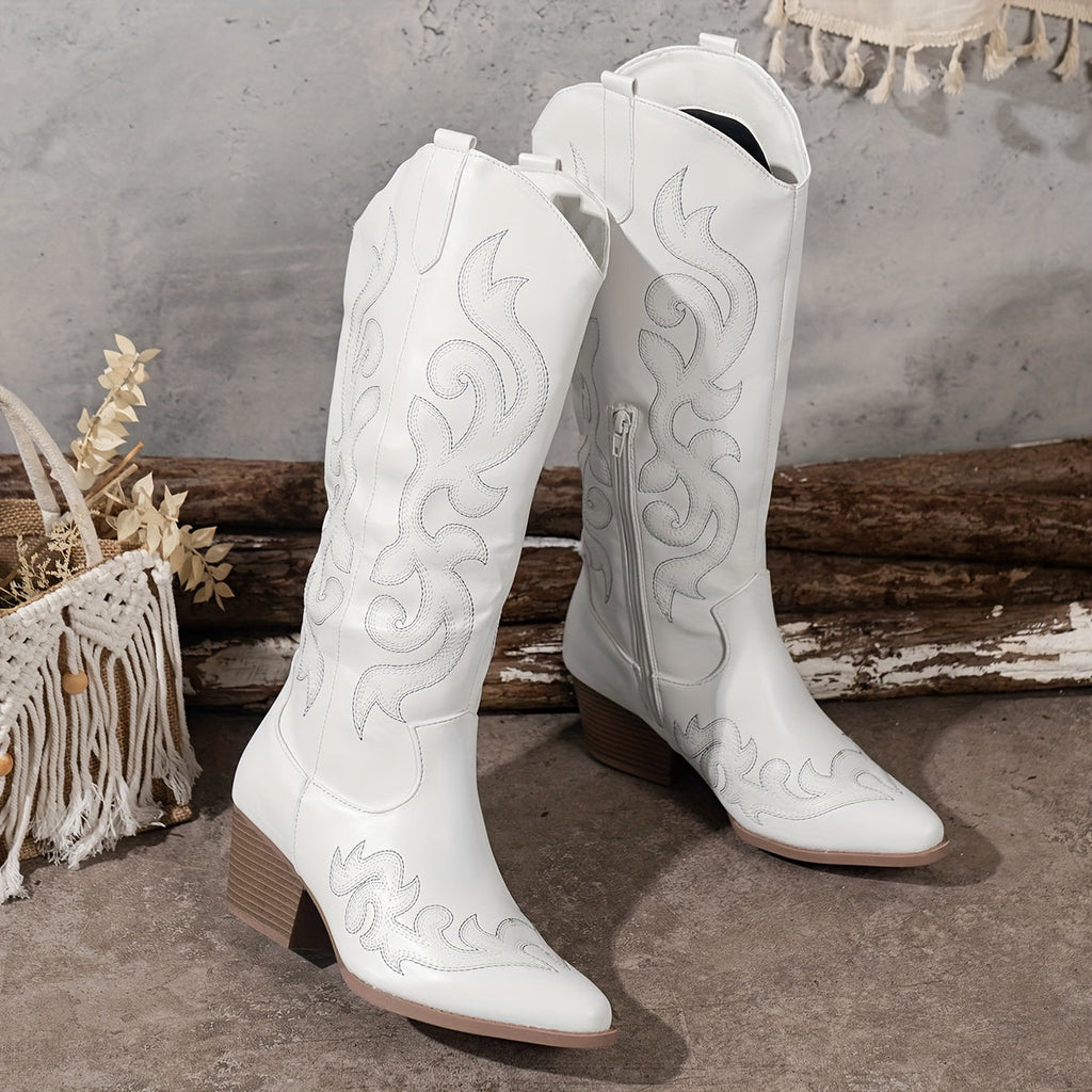 Sharina - Retro cowboy boty na slip-on