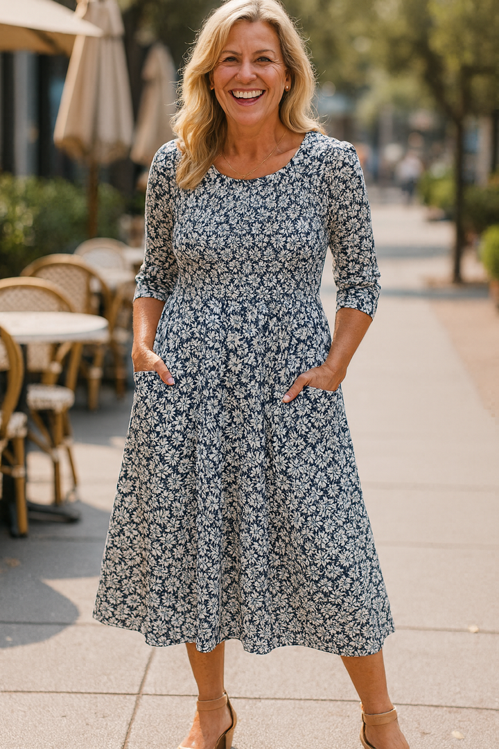 Meliora | Každodenní Elegance Midi Šaty – Tvarující Pohodlí, Nadčasová Sebevědomí (S-5XL)