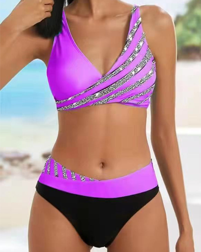 Mona - Tištěný Bikini v Teplých Barvách