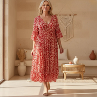 Lillia – Boho Tiskové Šaty