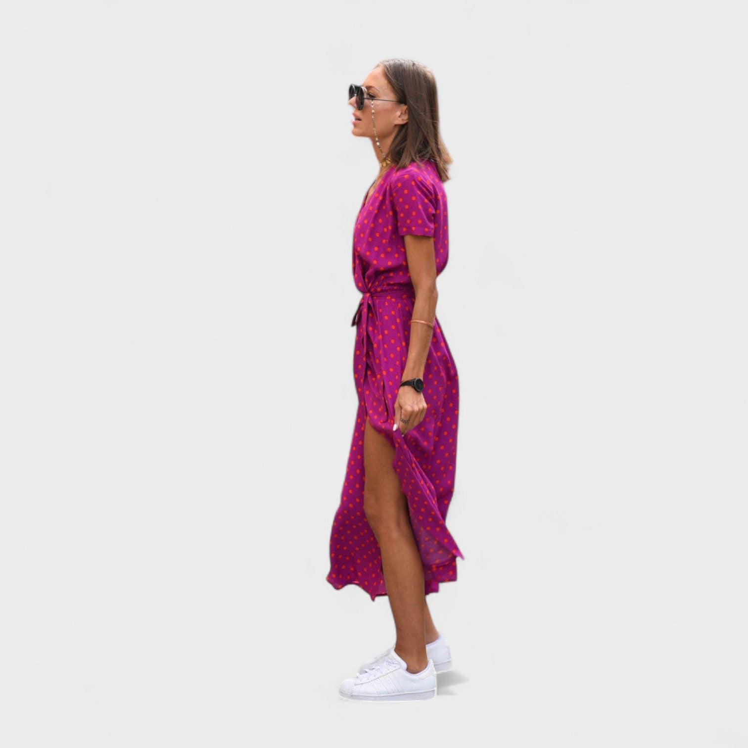 Růžový Lilie - Boho Chic Šaty