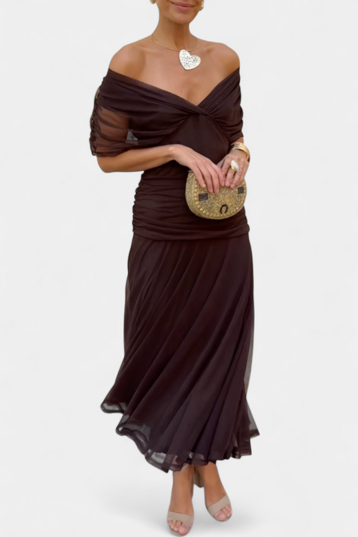 Hannah – Elegantní Maxi Šaty s Květinovým Vzorem