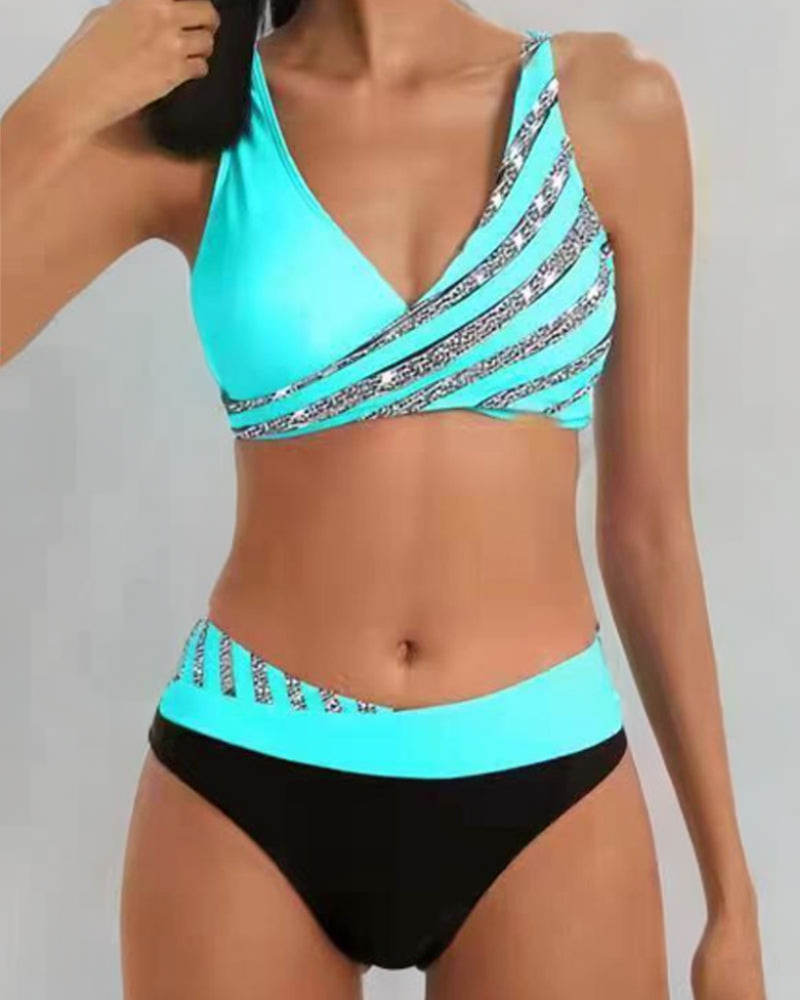 Mona - Tištěný Bikini v Teplých Barvách