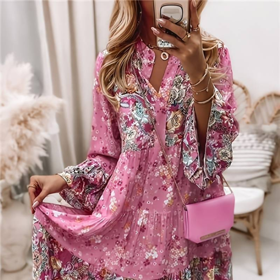 Eira - Tisknuté Boho Šaty