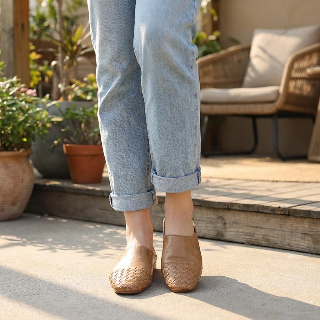 Velmirae | Woven Slip-On Slides pro pohodlné každodenní nošení