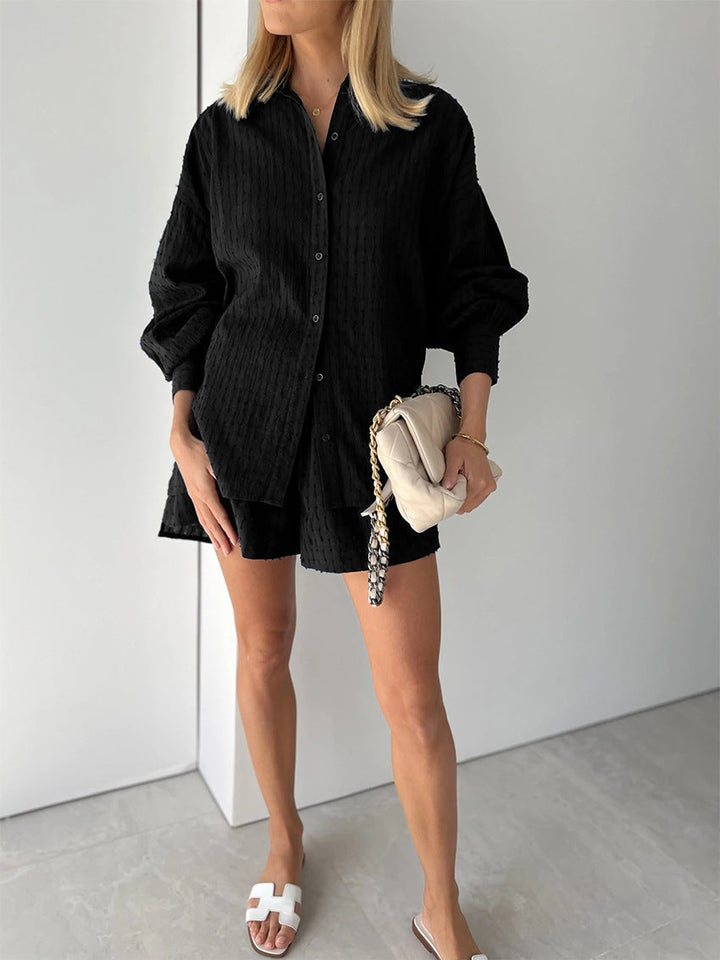 Elizabeth | Laza Fit Prodyšná Košile a Kraťasy Set