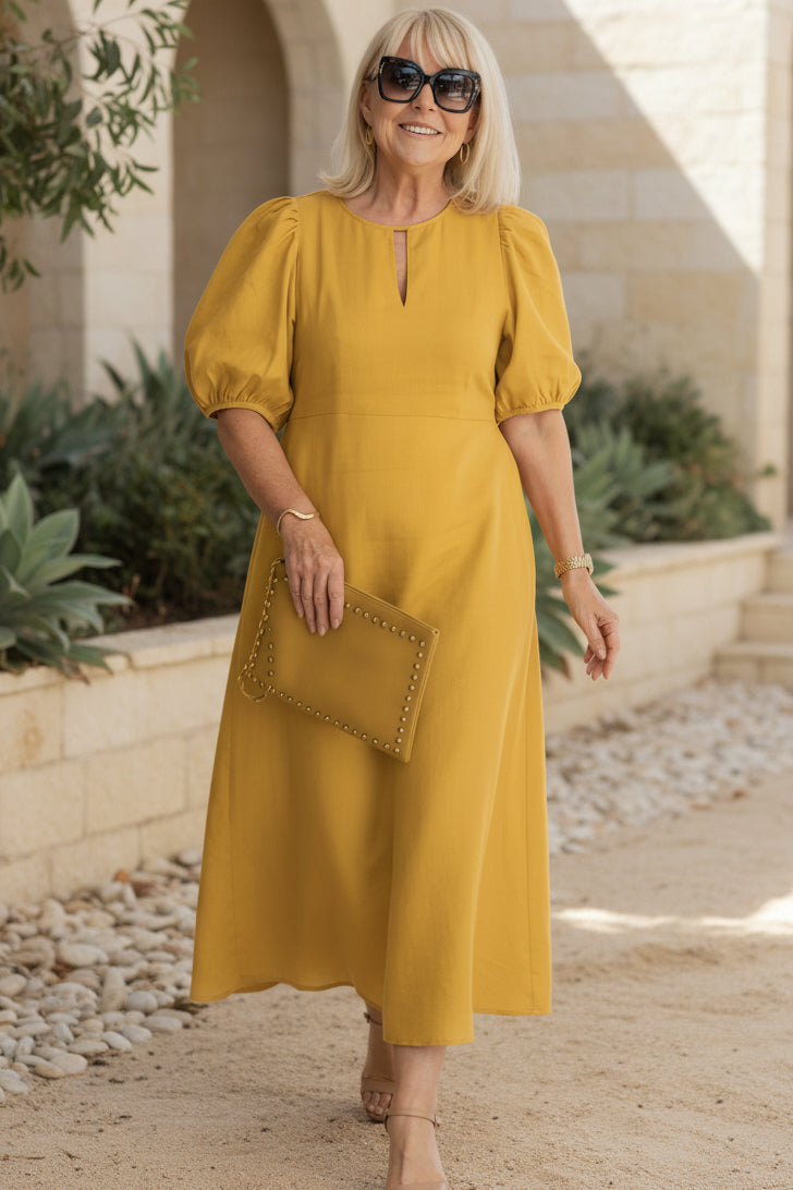 Angela | Elegantní Maxi Šaty zakrývající břicho