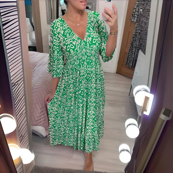 Lillia – Boho Tiskové Šaty