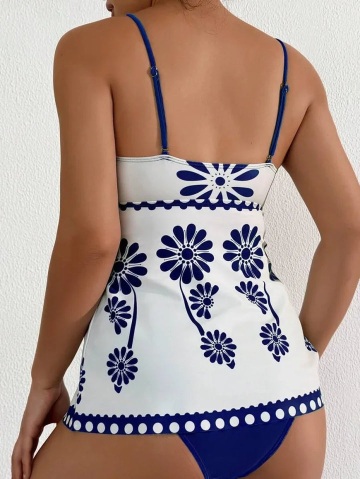 Margarita - Tankini set s květinovým vzorem a zakrývajícím střihem