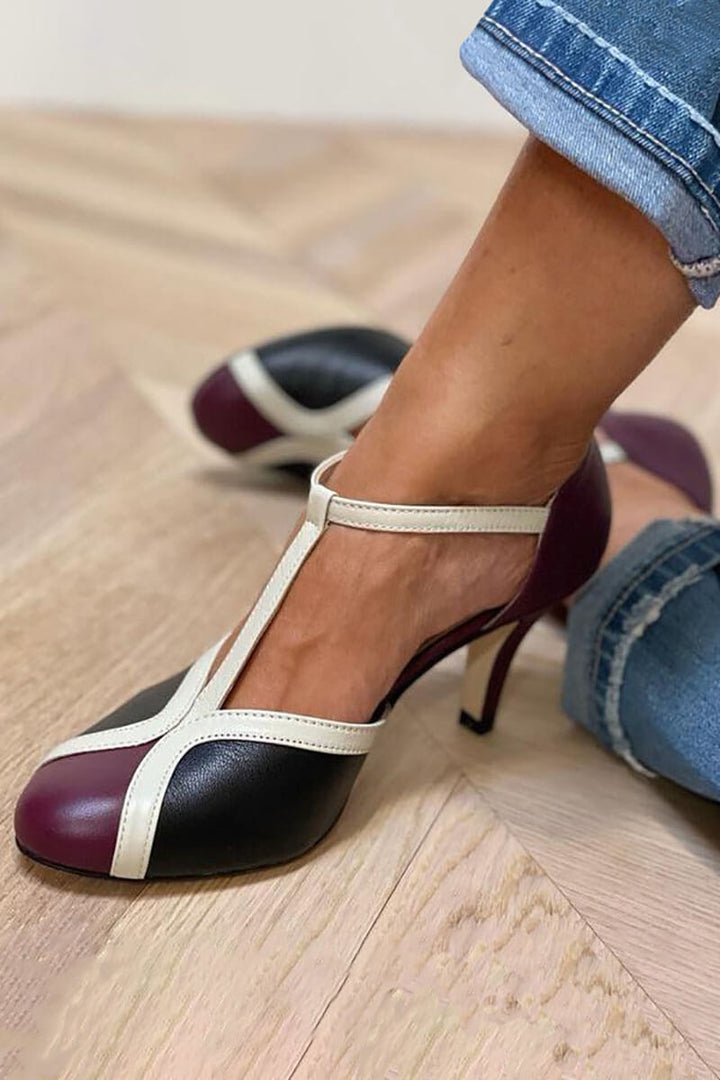 Adelheid – Vintage T-strap vysoké podpatky s nadčasovou elegancí