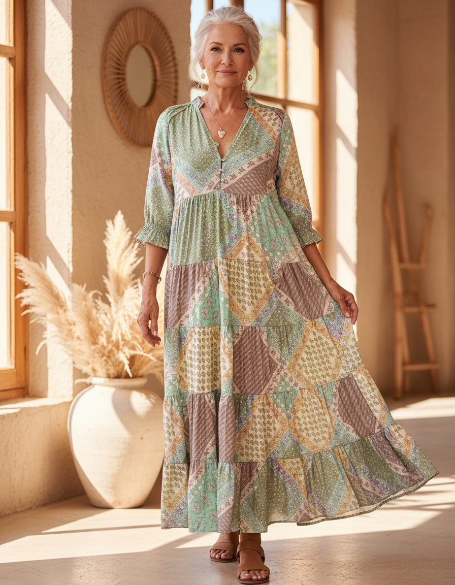 Florentina - Elegantní Tisknuté Šaty