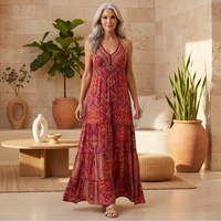 Gweneth - Boho Bezrukávové Šaty