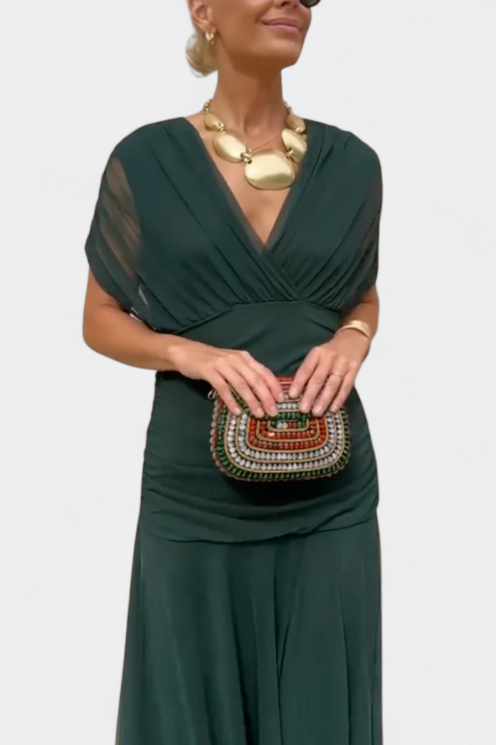 Hannah – Elegantní Maxi Šaty s Květinovým Vzorem