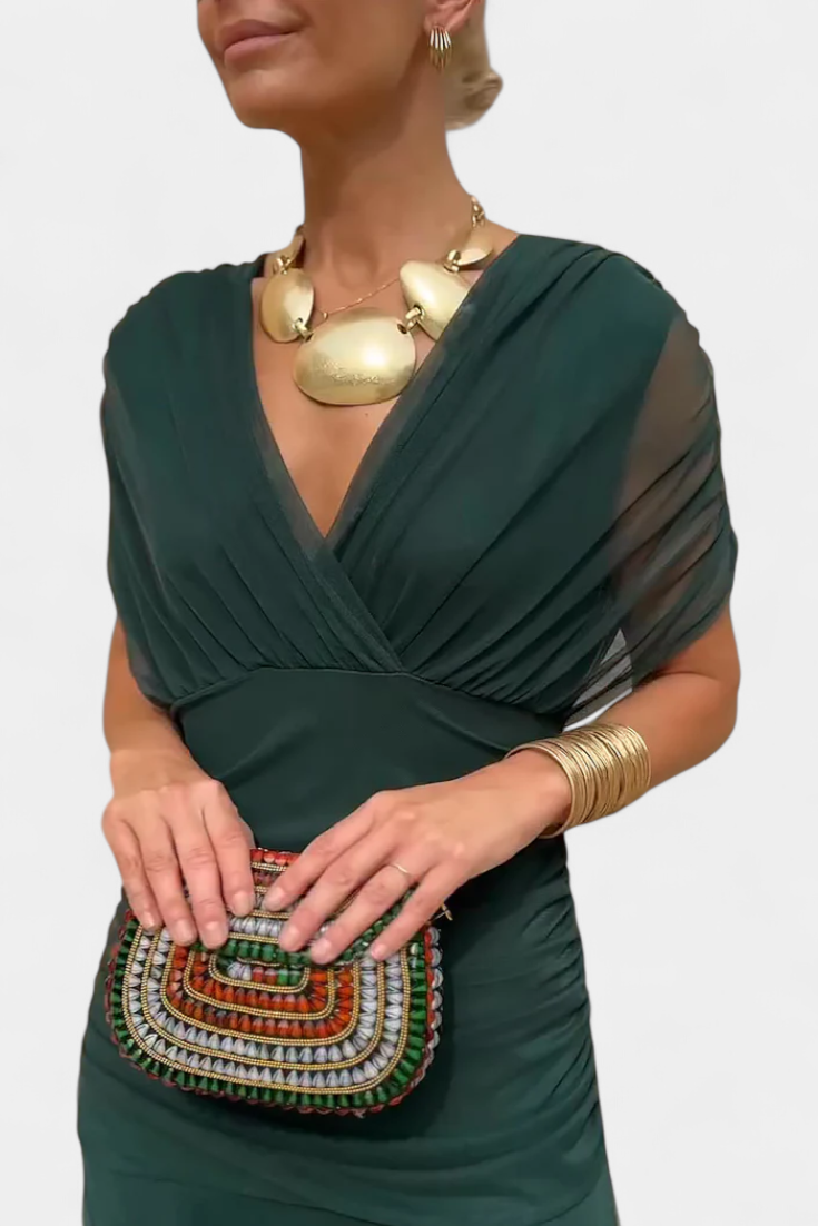 Hannah – Elegantní Maxi Šaty s Květinovým Vzorem