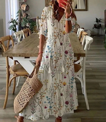 Michaela - Boho šaty s pokrytím břicha