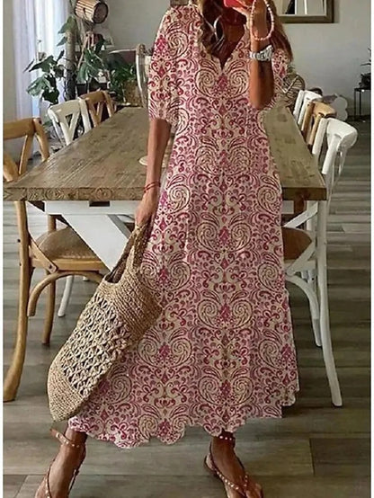 Michaela - Boho šaty s pokrytím břicha