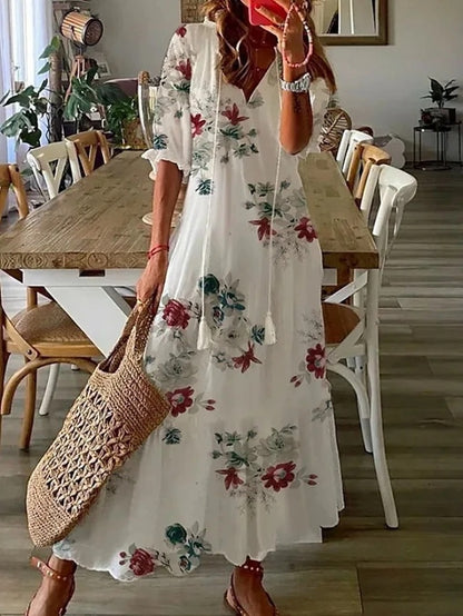 Michaela - Boho šaty s pokrytím břicha